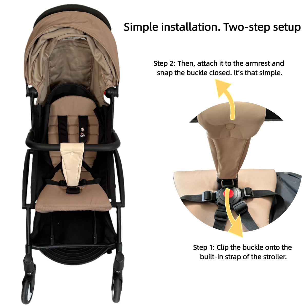 Babyzen YOYO Pram Accessories Non-Slip Detachable Stroller Crotch Pad  Comfortable Material Gift for Mommy
