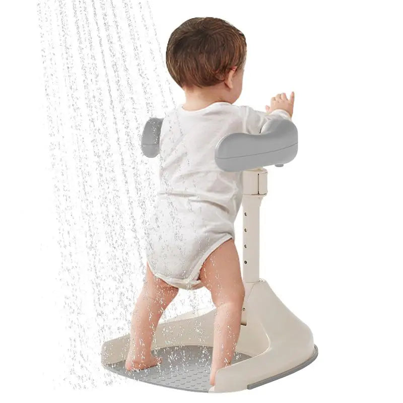 Baby Standing Bath Anti Slip Baby Bath Support Foldable Infant Bath Stand Adjustable Shower for New born 0-6 Months Infants