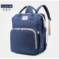 Fashionable Folding Baby Crib Mother and Baby Bag Large Capacity Hand-held Bottle Diaper Backpack Mother and Mommy Bag
