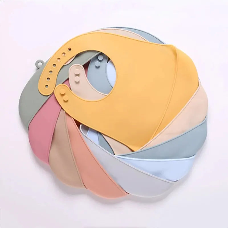 Silicone bib for baby meals - Children's waterproof bib - Feeding hygiene protection product