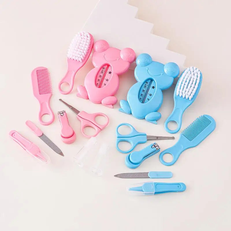 Baby Care Kit Baby Nail Clippers Nasal Aspirator Nose Cleaning Tool Safety Comb Brush 10-Piece Set Specially Designed for Bags