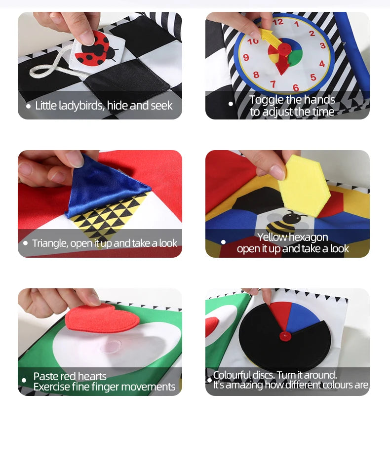 Baby Cloth Book Baby Toy 0-3 Year Old Infant Early Education Toy Shape Cloth Book