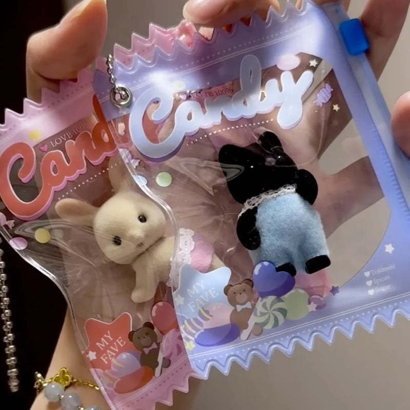 5/10/15pcs  Kids Cartoon Cute Pendant dust bag Mini Candy Bags Toys Storage Supplies Accessories Key Chains