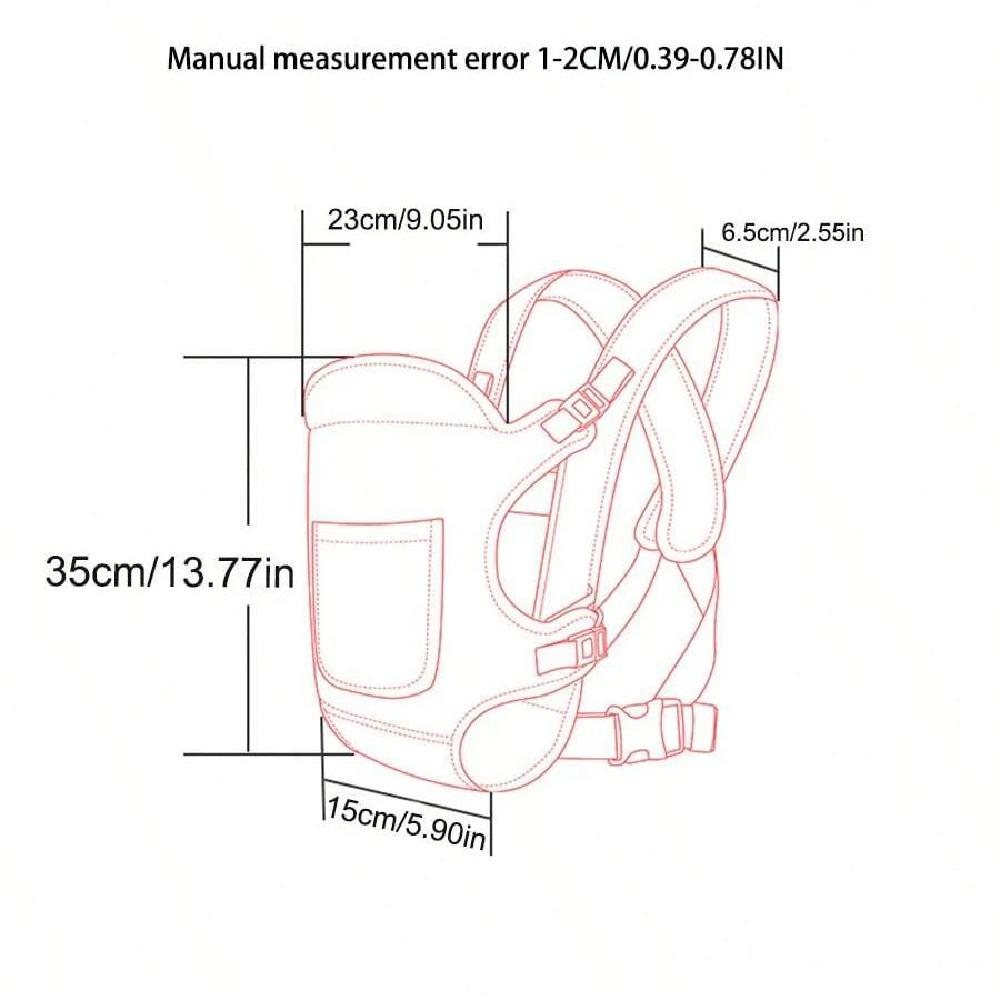 1Pc Baby Carrier Multi-Functional Front & Back Carry for Newborns Perfect for Comfort Convenience