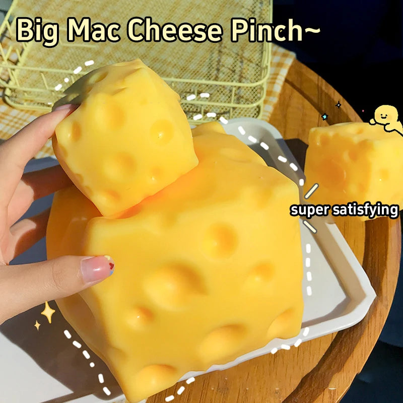1PC Office Ornament Decoration Giant Cheese Squeeze Extra Large Cheese Squishy Fidget Slow Rebound Shapeable for Adults Gifts