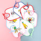 7pcs Weekly Without Repeating Baby Bibs U Shaped Newborn Infants Waterproof Printing Burp Cloths Saliva Towel for Baby