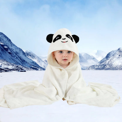 Cartoon Baby Bath Towel Infant Soft Bathrobe Hooded Swaddle Towel Blanket Kids Warm Sleeping Swaddle Wrap for Newborn Boys Girls