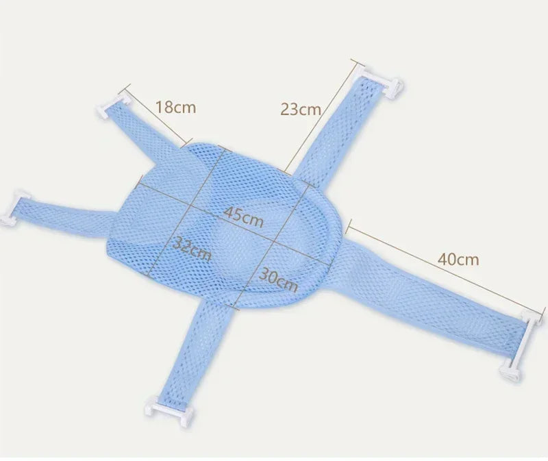 Baby Bath Net Mat Bathtub Cross-shaped Newborn Adjustable Bathtub Pillow Seat Cushion Anti-slip Shower Cradle Bed Seat