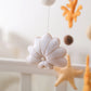 Blue Whale Baby Crib Mobile Newborn First Toy Non Woven Fabric Bamboo Ring Shape Cognition Auditory Development Nursery Decor