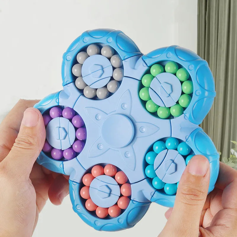 New Ten-sided Rotation Finger Magic Beans Spin Bead Puzzles Game Gyro Antistress Learning Educational Magic Disk For Children