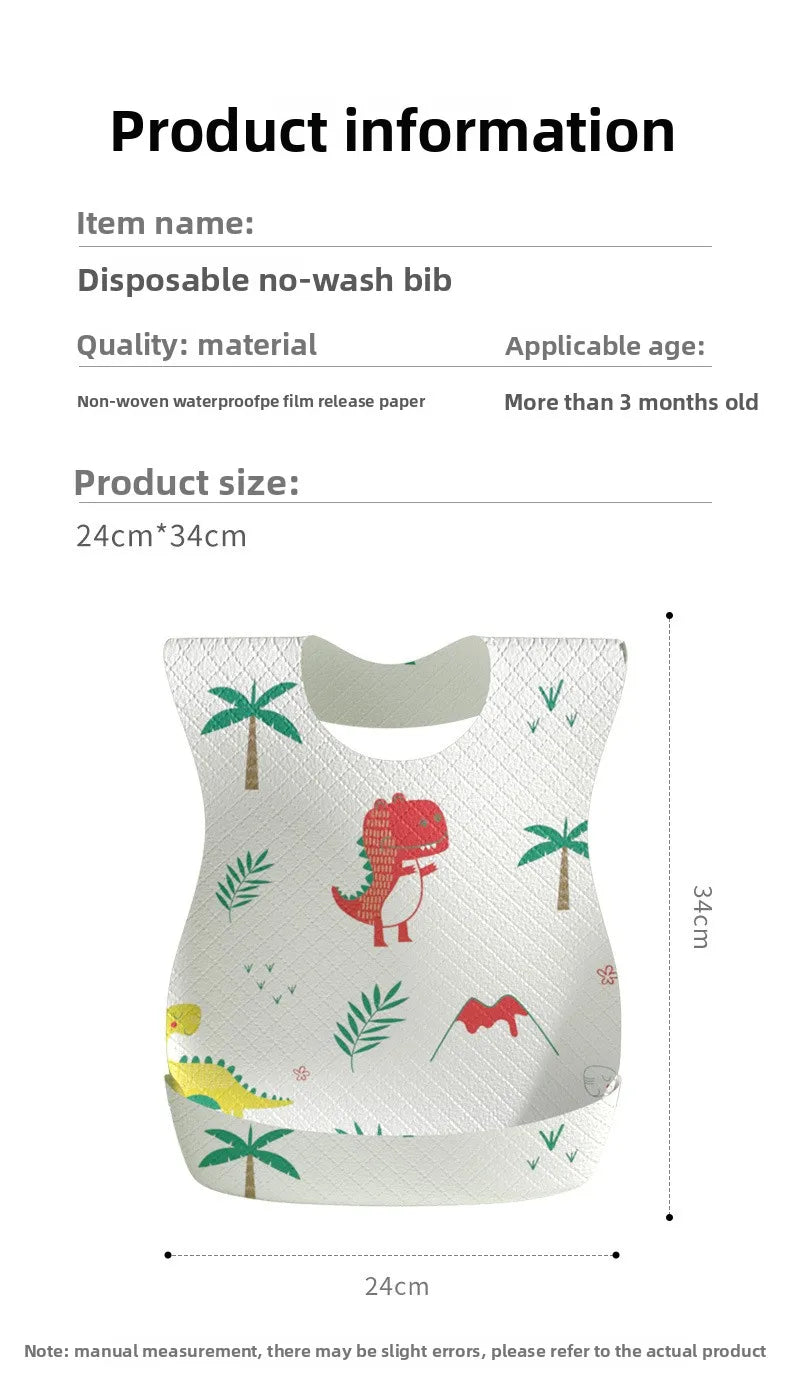 Children's Disposable Bib Independent Packaging Baby Food Pocket Baby Leave-in Saliva Towel Waterproof Bib