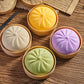 Colorful Dumpling Squishes Stress Balls Fidget Sensory Toys Simulation Food Squishies Bun With Steamer Dough Ball Gifts