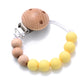 Baby Beech Pacifier Clip Round Colorful Silicone Teething Beads Food Grade Dummy Holder Soothe Chain Anti-drop Baby Nipple Chain