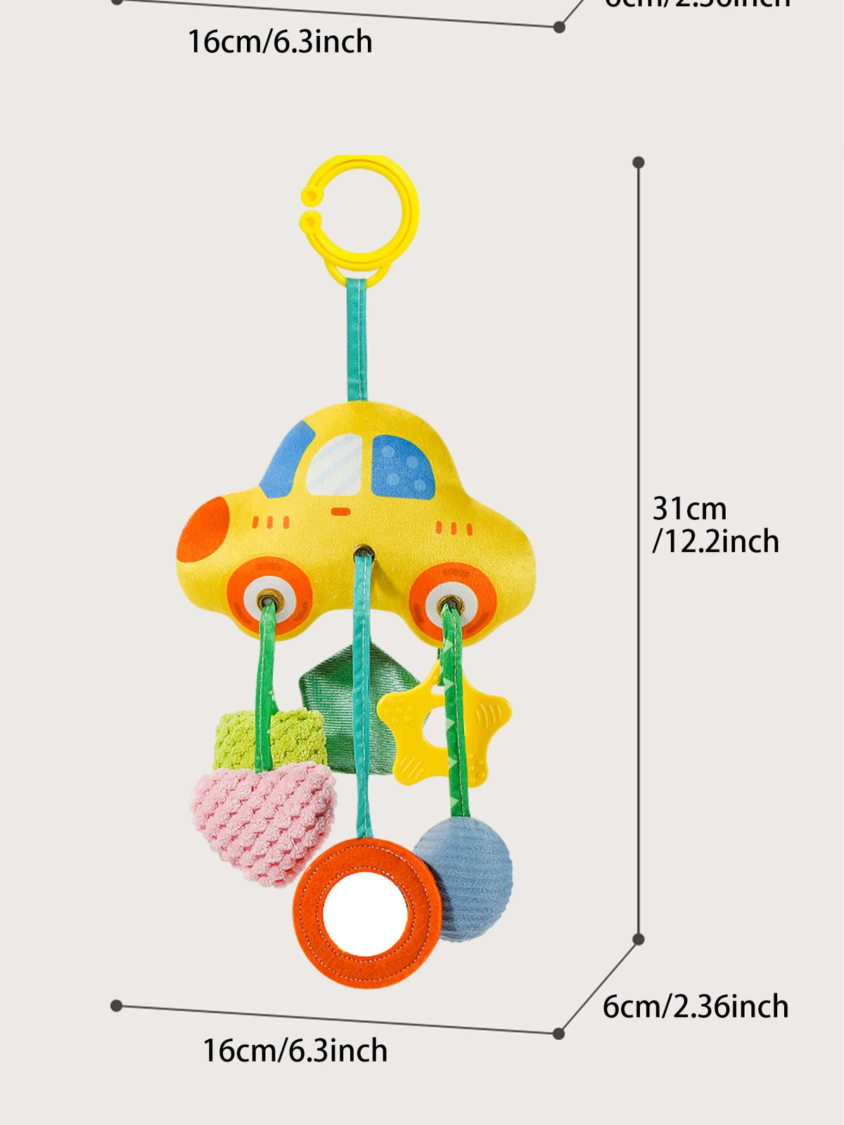 Baby Bed Bell Toy Car Milk Bottle Themed Bed Hanging Rattle Decoration Infant Soothing Stroller Hanging Piece
