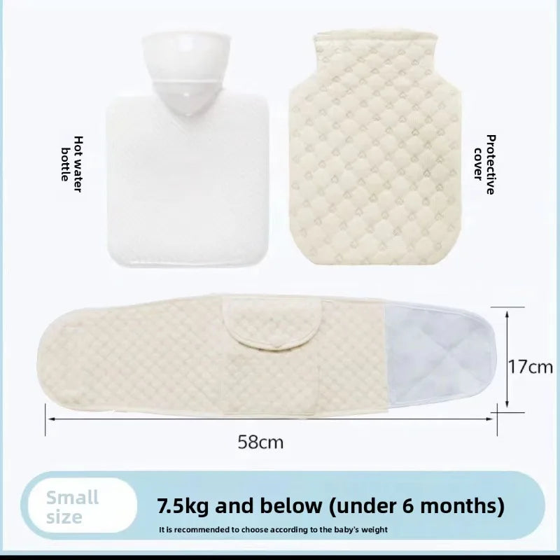 Newborn Baby Hot Water Bottle - Small Mini Warm Baby Belly Heat Pack Flatulence & Colic Relief Wonder - Warm Water Bottle