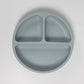 Suction Plates For Babies, Silicone With Lid Divided Design Dinner Plate