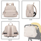 Soboba Stylish Diaper Backpack for Women Solid Fashion Waterproof Large Capacity Multi-funcional Nappy Changing Bag with 2 Strap