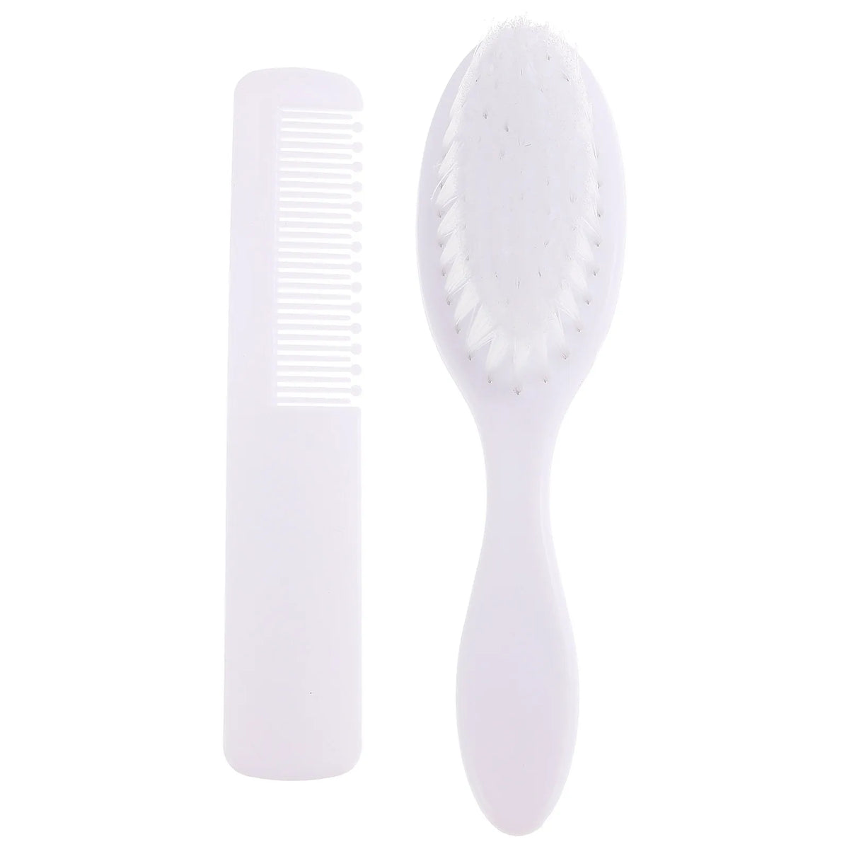 1Set Baby Massage Comb Creative Hair Brush Soft Toddler Detangling Grooming Head Care Bathing Kit White Baby Hair Brush