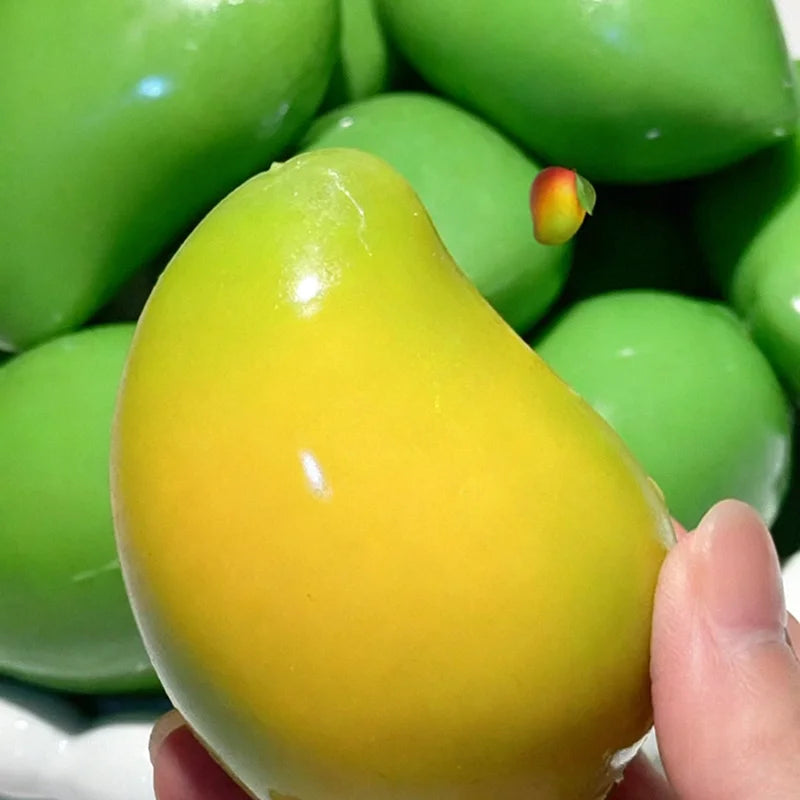 Color Changing Mango Squishy Fidget Toy, Soft ASMR Sensory Squeeze Ball, Anti-Anxiety Stress Relief Fidget Toy for Adults