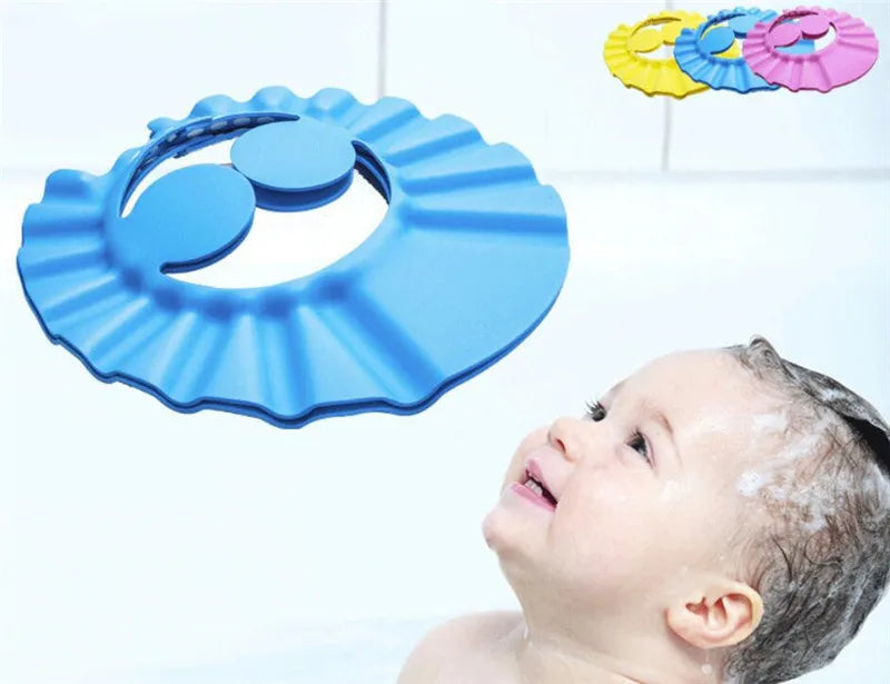 Safe Baby Shower Cap Bath Protection Soft Cap Hat for Baby Wash Hair Shield Baby Care Shampoo Cap