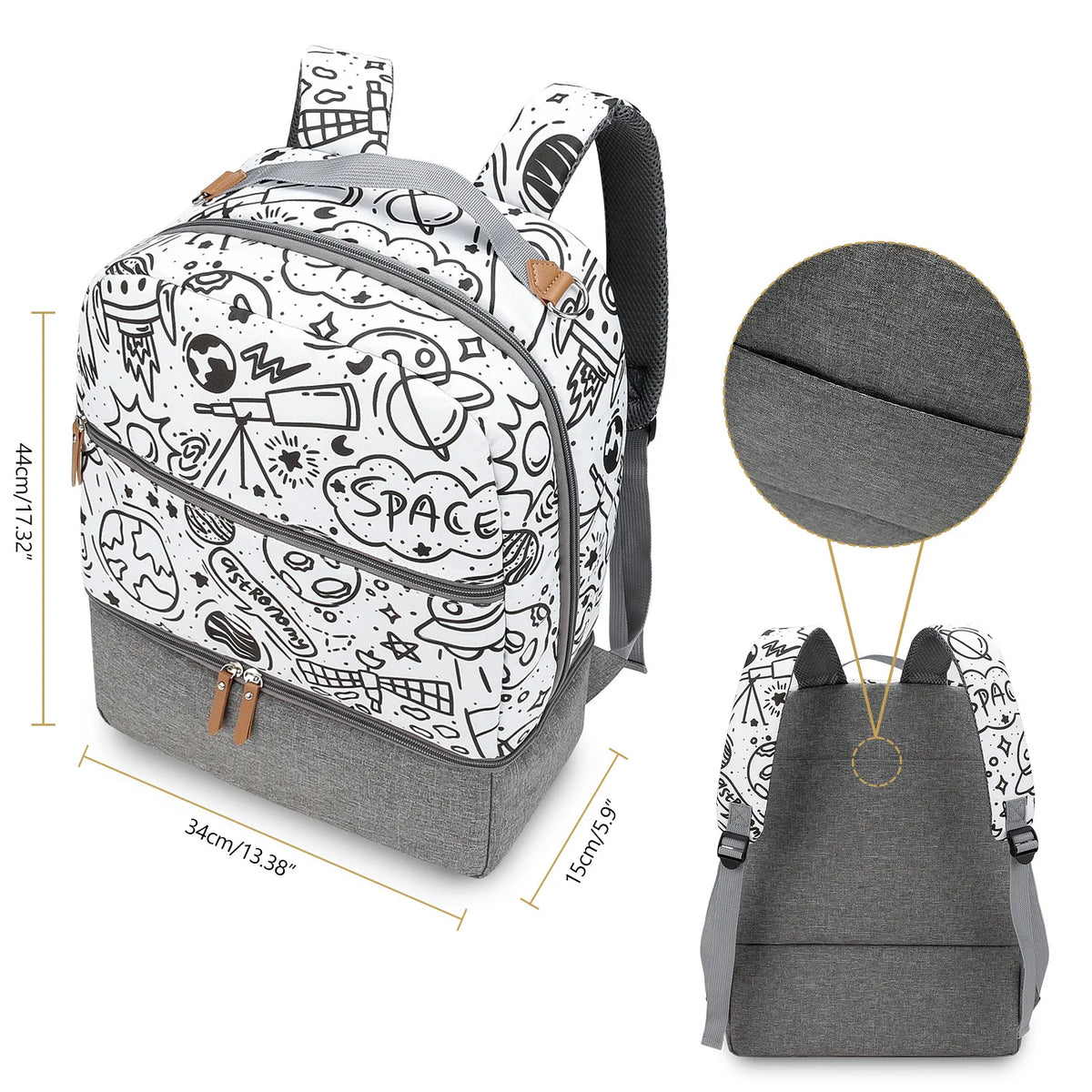 New Baby Diaper Bag Backpack Multifunctional Waterproof Maternity Nappy Bags Mommy Travel Backpack Stroller Bag Baby Nappy Cares