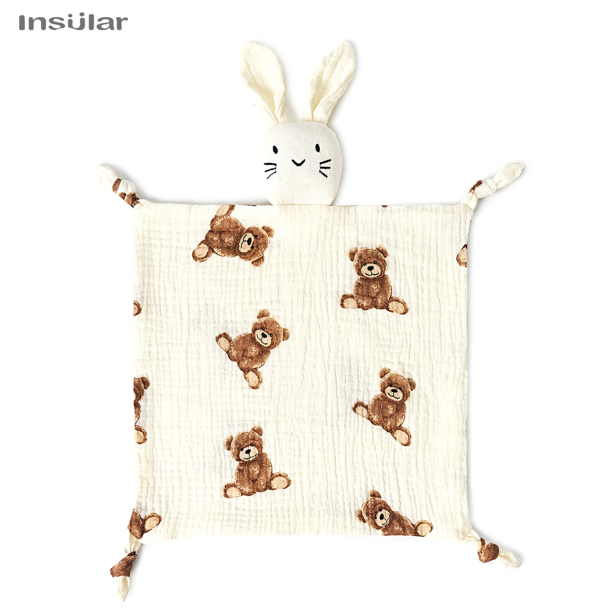 Baby Soothing Towel: Soft Rabbit Doll,Cotton Teether,Infant Comfort,Sleeping,Nursing, Cuddling Blanket Toys for Appeasing Babies