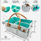 New Felt Baby Diaper Storage Bag Portable Large Pocket Mommy Bag Large Capacity Nursery Organizer Infant Care