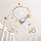 Blue Whale Baby Crib Mobile Newborn First Toy Non Woven Fabric Bamboo Ring Shape Cognition Auditory Development Nursery Decor