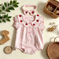 0-2Y 2026 Summer Baby Girls BodySuit Cotton Strawberry Gauze Infant Romper and Headband Cute and Soft Toddler Jumpsuit