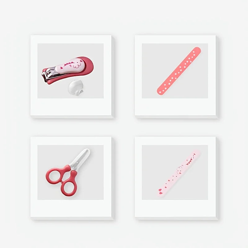 4 Pcs/Set Baby Care Set: Nail Clipper with Cover, Nail Files, Scissors