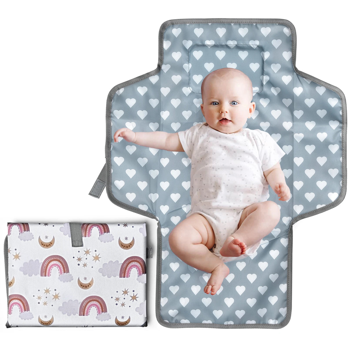 Waterproof Baby Changing Mat Foldable Diaper Pad Portable Infant Changing Pad Reusable Soft Changing Pad