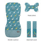 Stroller Cushion & Head Pillow & Seat Belt Cover 3Pcs/Set Universal Pram Pad Soft Cotton Double Sides Usable Baby Accessories