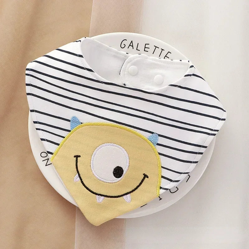 Cartoon Baby Bibs Soft Newborn Feeding Towel Cotton Cloths Baby Girls Boys Bandana Bib Newborn Saliva Towel Burp Cloths