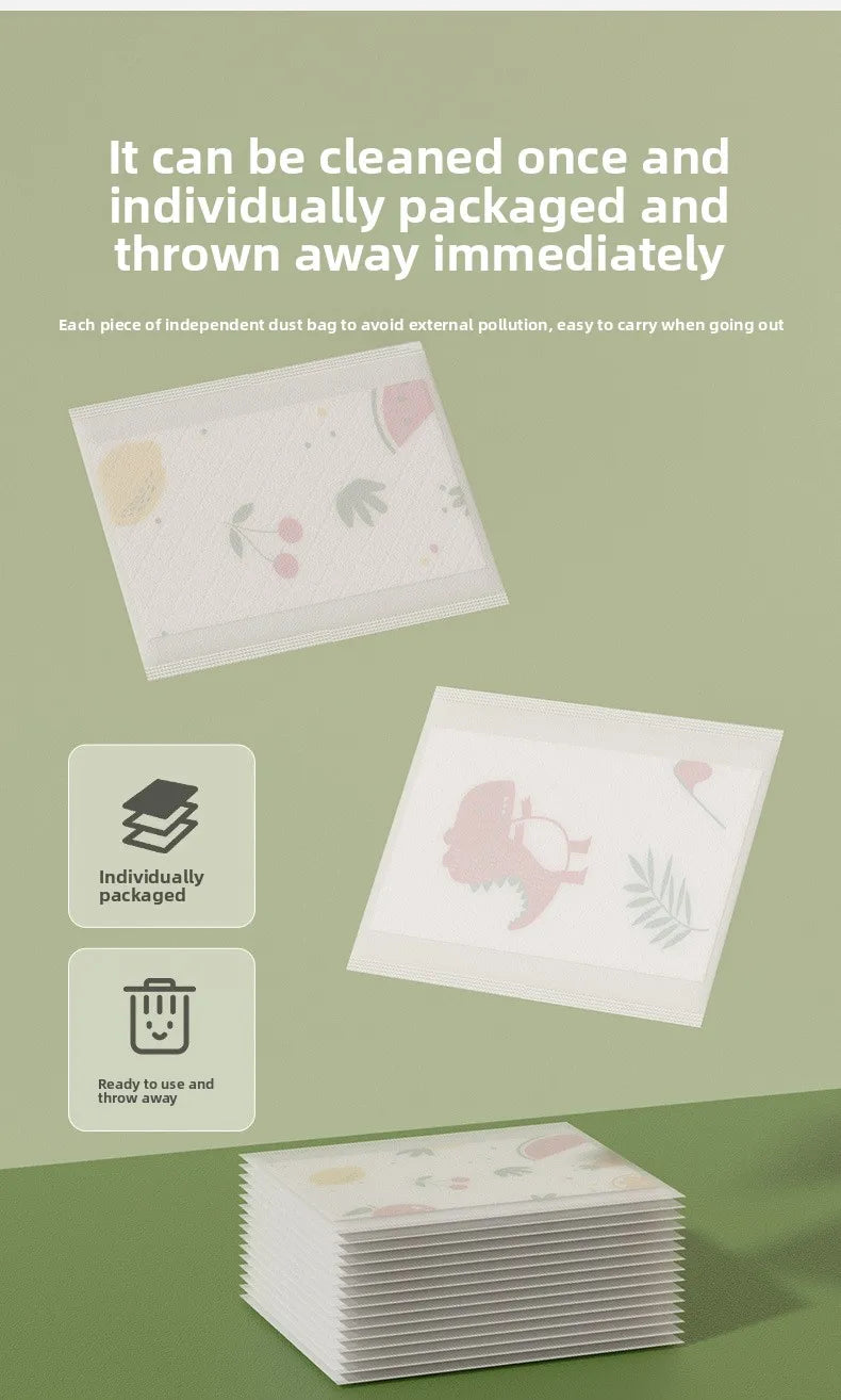 Children's Disposable Bib Independent Packaging Baby Food Pocket Baby Leave-in Saliva Towel Waterproof Bib