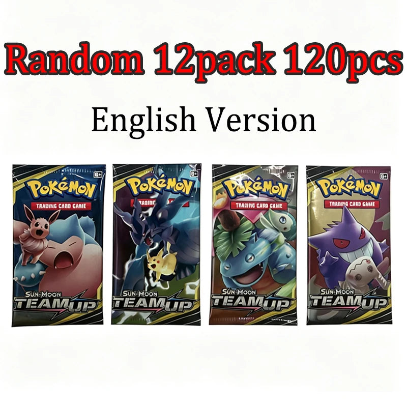 360Pcs Pokemon TCG Sun & Moon Team Up English Version Pokemon Booster Battle Transaction Card Trading Cards Collection Toy Gift