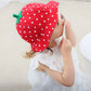 Cartoon Fruit Baby Bucket Hat Cute Strawberry Red Cap for Toddler Kids Boy Girl Summer Ruffle Wide Brim Sun Hats
