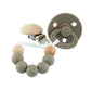 Modabebe Silicone Pacifier Chain BPA Free Baby Pacifier Anti-Drop Chain Wood Bead Pacifier Clips Dummy Chain