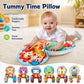 Baby Tummy Time Pillow with Rattle Toys, Multifunctional Crawling Mat Play Gym for Infants, Colorful Cartoon Animals Support Cus