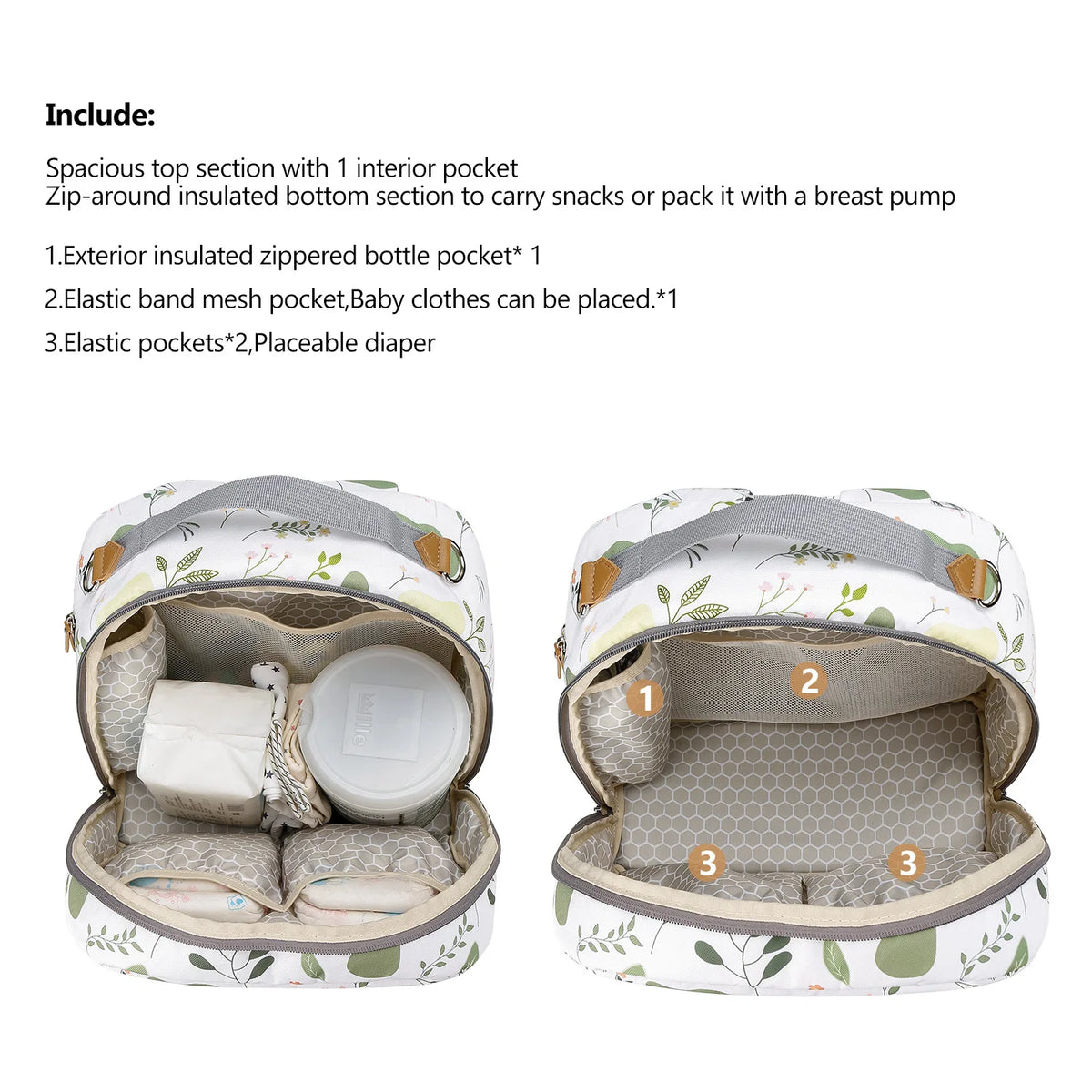 New Baby Diaper Bag Backpack Multifunctional Waterproof Maternity Nappy Bags Mommy Travel Backpack Stroller Bag Baby Nappy Cares