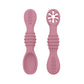 Baby Spoon Fork Set Food Grade Silicone Sticky Spoon Children Cutlery Training Spoon Feeding Tableware Soft Kitchen Accessories
