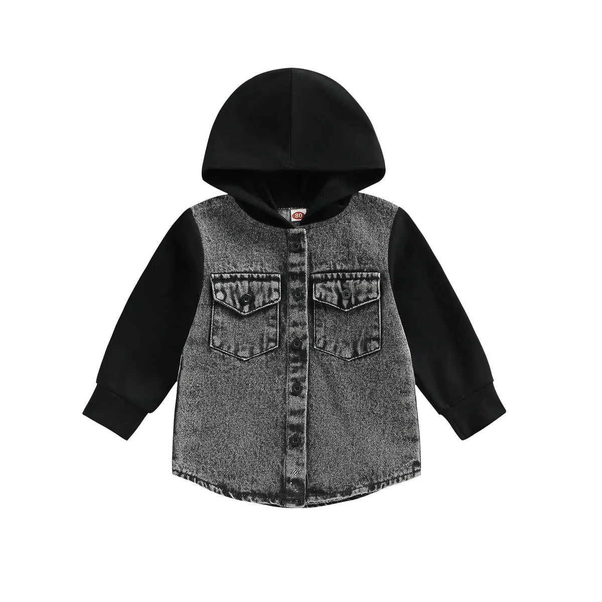 2022-11-03 Lioraitiin 0-4Years Kid Boy Coat Long Sleeve Hooded Pockets Buttons Patch Color Cardigan Party Spring Autumn Coat