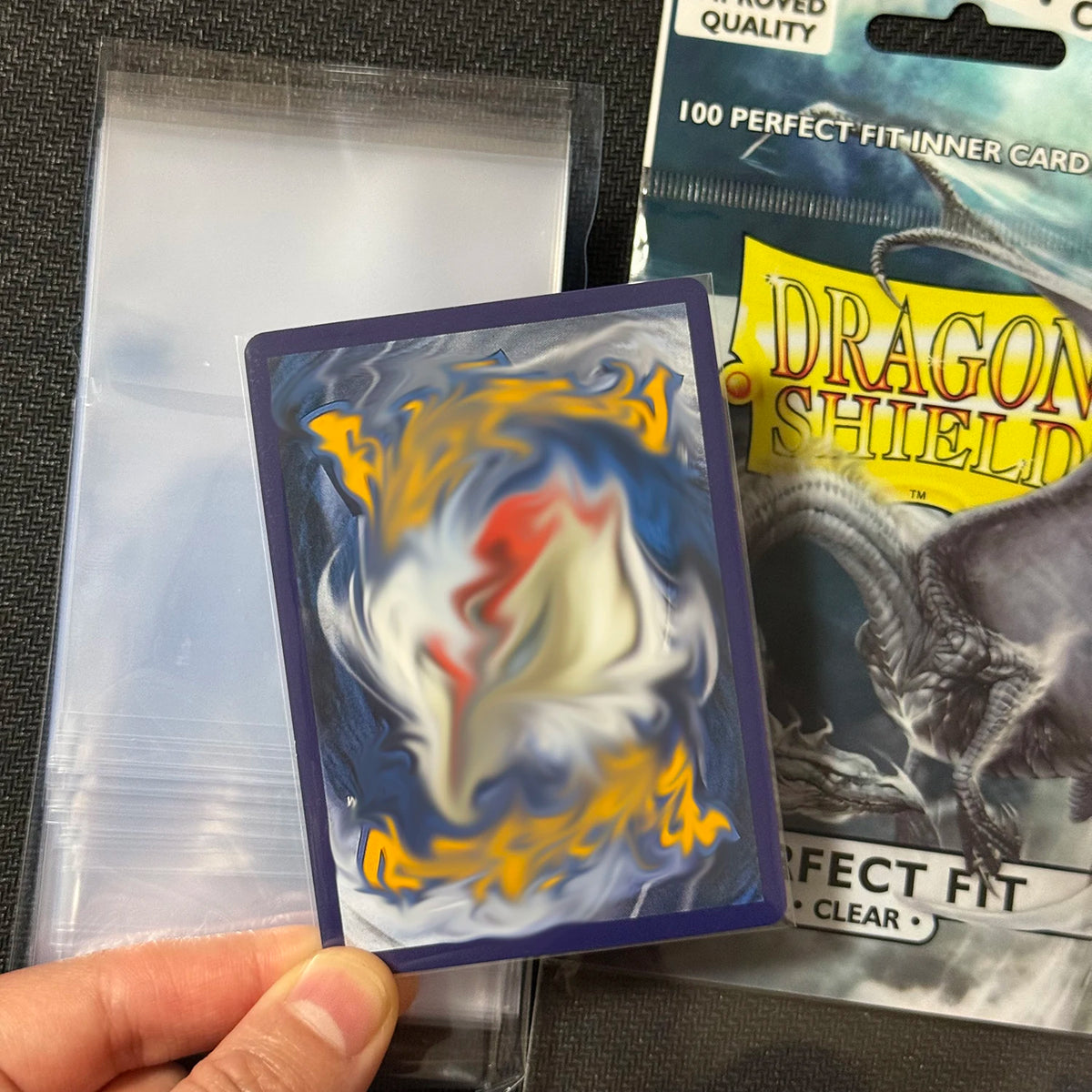 100PCS/LOT Dragon Shield Transparent Card Sleeves Japanese/Standard Size Perfect Fit TCG Cards Protectors