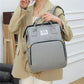 Fashionable Folding Baby Crib Mother and Baby Bag Large Capacity Hand-held Bottle Diaper Backpack Mother and Mommy Bag