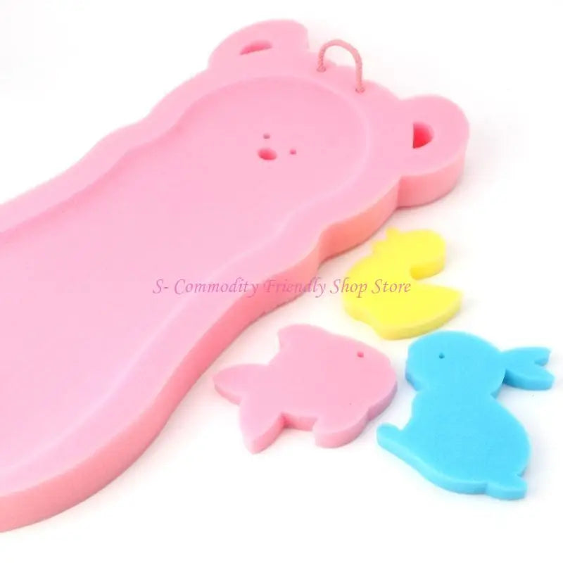85AE Baby Bath Cushion Newborn Bath Anti-slip Cushion for Seat Infant Floating Bathtub Pad Shower Support Mat Security