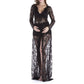Winter Coats Maternity Pregnant Women Shooting Photo Lace Long Dress Pregnant Women Front Open Casual Summer Dresses