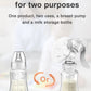 Manual Breast Pump Baby Bottle 2-in-1 Milk Extractor & Storage Bottle Soft Silicone Massage BPA-Free for Nursing Mom MB6