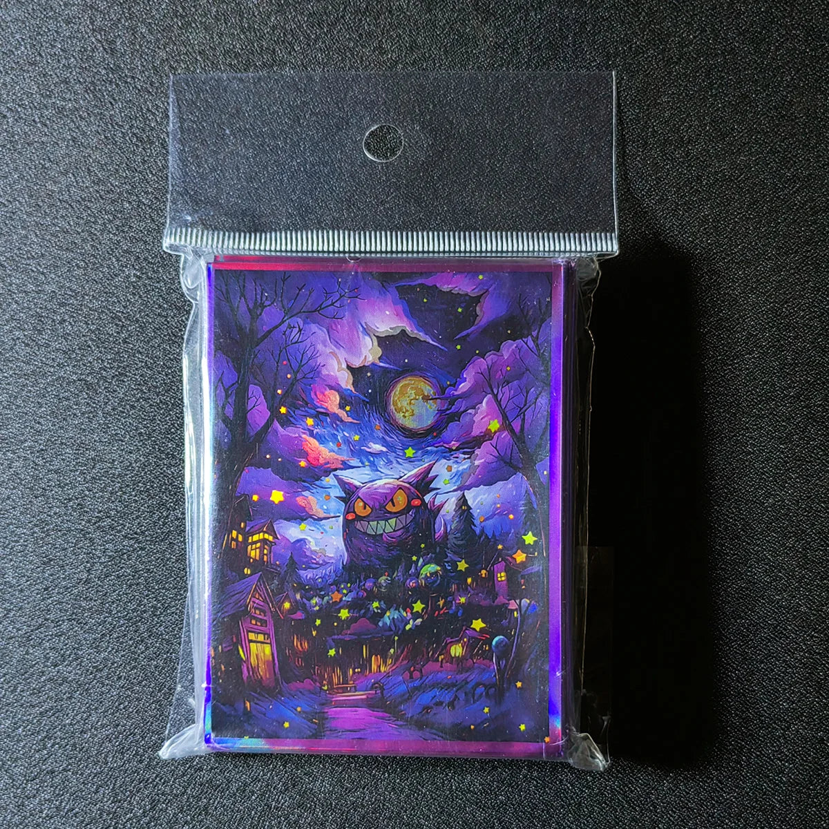 60PCS 66x91mm Pokemon Gengar Holographic Card Sleeves Standard Size Trading Card Protectors For PTCG/PKM Collectors Gifts