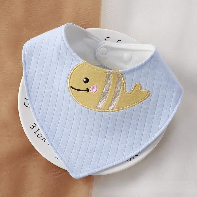 Cartoon Baby Bibs Soft Newborn Feeding Towel Cotton Cloths Baby Girls Boys Bandana Bib Newborn Saliva Towel Burp Cloths