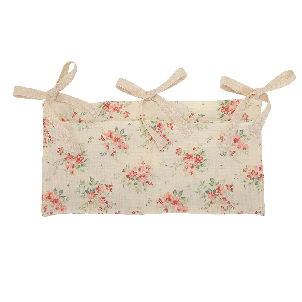 Baby Crib Organizer Cot Caddy Bed Storage Bag 2 Pockets Bedside Hanging Diaper Nursery Toys Bag Diapers Stroller Organize