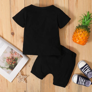 0-3 Years Toddler Newborn Baby Boy 2PCS Clothes Set Summer Casual Suit Letters Print Short Sleeve T-shirt + Shorts Sport Outfit
